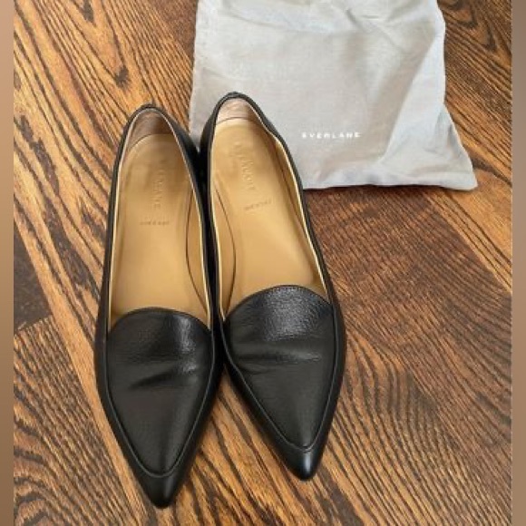 Everlane Leather Loafer In Black US Women Size 8.5 - Picture 1 of 2